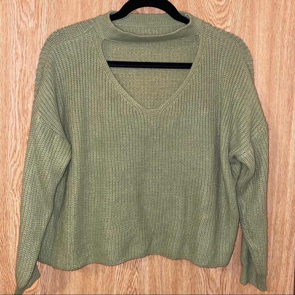 Crop Cutout Sweater